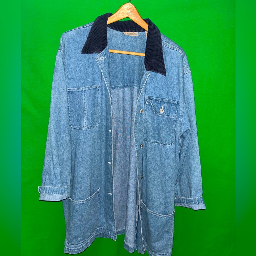 Vintage Corduroy Collar Denim Jacket